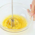 Semi-automatic Mixer Egg Beater Self Turning Stainless Steel Whisk Hand