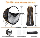 Godox Quick Release Parabolic Softbox qr-p90 35 4    90cm Qr-p90  Silver