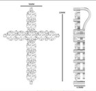 1 00 Ct Vs E-f Color Lab Grown Diamond Cross Pendant With 14k Yellow Gold