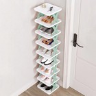 9 Tier Narrow Shoe Rack Entryway Organizer Vertical Space Saving Storage Shelf