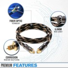 Premium Toslink Optical Audio Cable Spdif Digital Fiber Optic Cord Multi-pk Lot