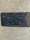 1943 New York  License Plate - G 85 -  Nice Low Number