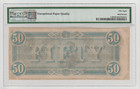 1864  50 T-66 Confederate Currency Pmg 58 Signers Black   White  Scanned Photos