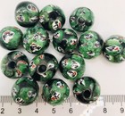 Antique Millefiori Glass Handmade Beads Qty 14