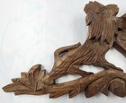 Antique French 23  Hand Carved Wood Pediment Lions Hook Rack Decor