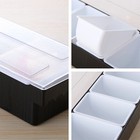 3 4 5 Compartment Fruit Caddy Tray Salad Bar Condiment Dispenser Plastic W  Lid