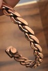 Pure Copper Heavy Twist Magnetic Bracelet Arthritis Pain Therapy Cuff Bangle