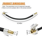Craedli 12  Car Tire Inflator Hose Adapter With Brass Locking Quick Chuck  Clip-