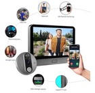 Wifi Video Doorbell Peephole Camera Viewer 4 3  Lcd Display Security Night Visio