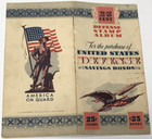 Wwii Defense Stamp Album Savings Bonds 25-cent Stamps W  14 Stamps