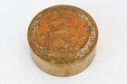 Antique 19th C France French King Louis Xii Brass Box Fleurdelys