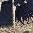 Pakistani Indian  Anarkali Embroidered Chiffon Long Duppatta Bust 42 