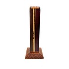 Handcrafted Segmented Wood Bud Vase Exotic Mixed Hardwood   Brass