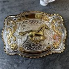 Rock Bull Ride Rodeo Long Huge Big Cowboy Texas Western Shine Horse Belt Buckle