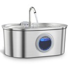 Pet Water Fountain 3 2l Automatic Cat Dog Drinking Water Bowl Stainless Steel