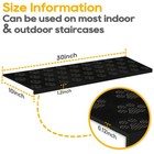Rubber Stair Treads - 30  X 10  12pcs  Indoor   Outdoor Non-slip Rubber Stair   