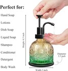Olliar Vinta Glass Bathroom Soap Dispensers With Pump  Refillable