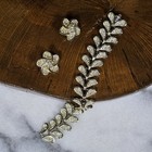 Vintage Signed Kramer Rhinestone Bracelet   Clip-on Earrings Set   Gold Tone
