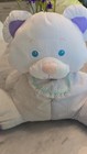 Vintage 1991 Fisher Price Puff A Lumps Bear With Rattle Purple Striped White