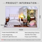 Diy Doll Room Miniature Furniture Wooden House Kit With Dust Cover   Led Light