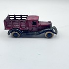 Antique 4 5  Original Ac Williams Cast Iron Take Apart Stake Bed Truck Hubley