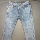Levis 512 Jeans Mens 33x32 Blue Tapered Slim Fit Stone Wash Denim School Work