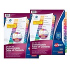 Avery 1127 Jan-dec 12 Tab Dividers For 3 Ring Binders Tabs Index Lot Of 2 Sets