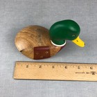 Hand Carved Painted Duck Wood Golf Club Head Mallard Folk Art Signed Macgregor 3