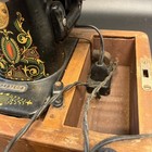 No 15 Antique 1921-23 Singer Sewing Machine Ornate Case G9497103 Electric Pedal