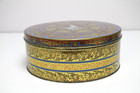 Vintage Hostess Round Fruit Cake Continental Baking Co  Metal Serving Tin 8 25 
