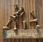 American Wood Screws   10 X 3 4    Slotted Oval Head Brass Usa Mfg  Free Shipping