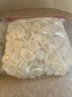 Lot Of 1000 White  clear Plastic Water Bottle Caps Multi-purpose Arts Crafts Diy