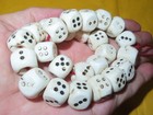 25x Tibetan Buddhist Naga Conch Shell Core Palden Lhamo Dice Prayer Bead  c1 