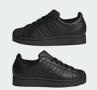 Adidas Superstar C  Triple Black Kids Shoes Size 3