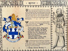 Vtg  Certificate Of The Origin And Coat Of Arms Of The Surname Riddle  Matted