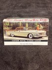 Vintage 1958 Dodge Swept-wing Dealer Matchbook Moody Motor Nh Unstruck Full Nice