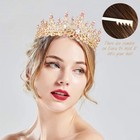 Tobatoba Crystal Princess Tiara Rhinestone Wedding Crown For Bride  Prom