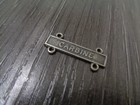 Vintage U s  Army Qualification Bar  Carbine- Silver Oxidized Post Wwii