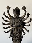Fine Antique Chinese Bronze Qing  Dynasty Statue Sculpture Old Guanyin Kwan Yin