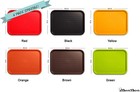 Bonbon Fast Food Serving Lunch Cafeteria Trays Assorted Colors Pack Of 6