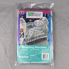 Mcbaby Vintage 90s 2pk 100  Cotton Flannel Receiving Baby Blankets 30x40 Nos