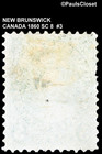 Canada New Brunswick 1860 Sc 8 Queen Victoria 5   Yellow Green Mng Fine  3