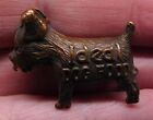 Vintage Miniature Cast Bronze Ideal Dog Food Good Luck Toy Dog