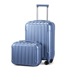 2 Piece Luggage Set 20  Carry-on Expandble Hardshell Suitcase Spinner Wheels Us