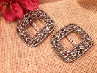Vintage Shoe Clips   Made In France  Marcasite Look