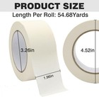 Masking Tape 2 Inch Wide  Beige White Painters Tape General Purpose Tape For