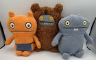 Lot Of 3 Ugly Doll Plush Wage Orange   Babo Blue   Babo Bear Brown Super Soft
