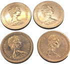Canada Voyageur Dollar Coin Lot Of 4 - Two 1976   Two 1983 Nickel Dollars