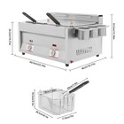 Stainless Steel Commercial Countertop Gas Fryer Deep Fryer  lpg  2 Basket