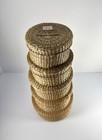 Vintage Seagrass Nesting Baskets Set Of 5 Boxes Woven Storage Republic Of China